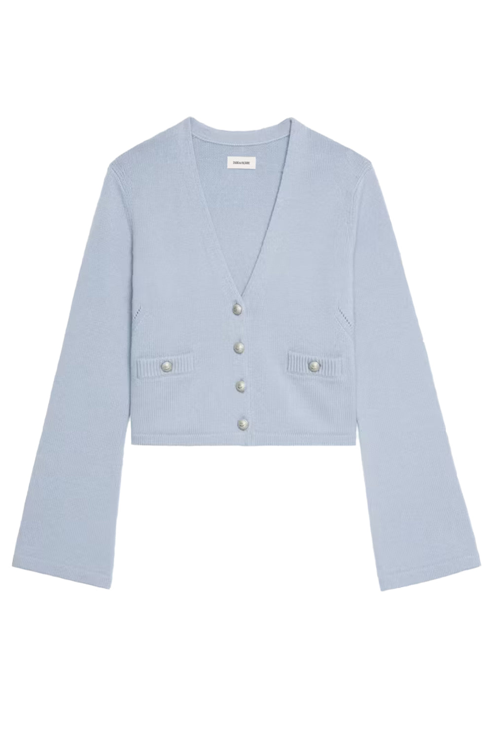 Nolly Cashmere Cardigan in Light Blue