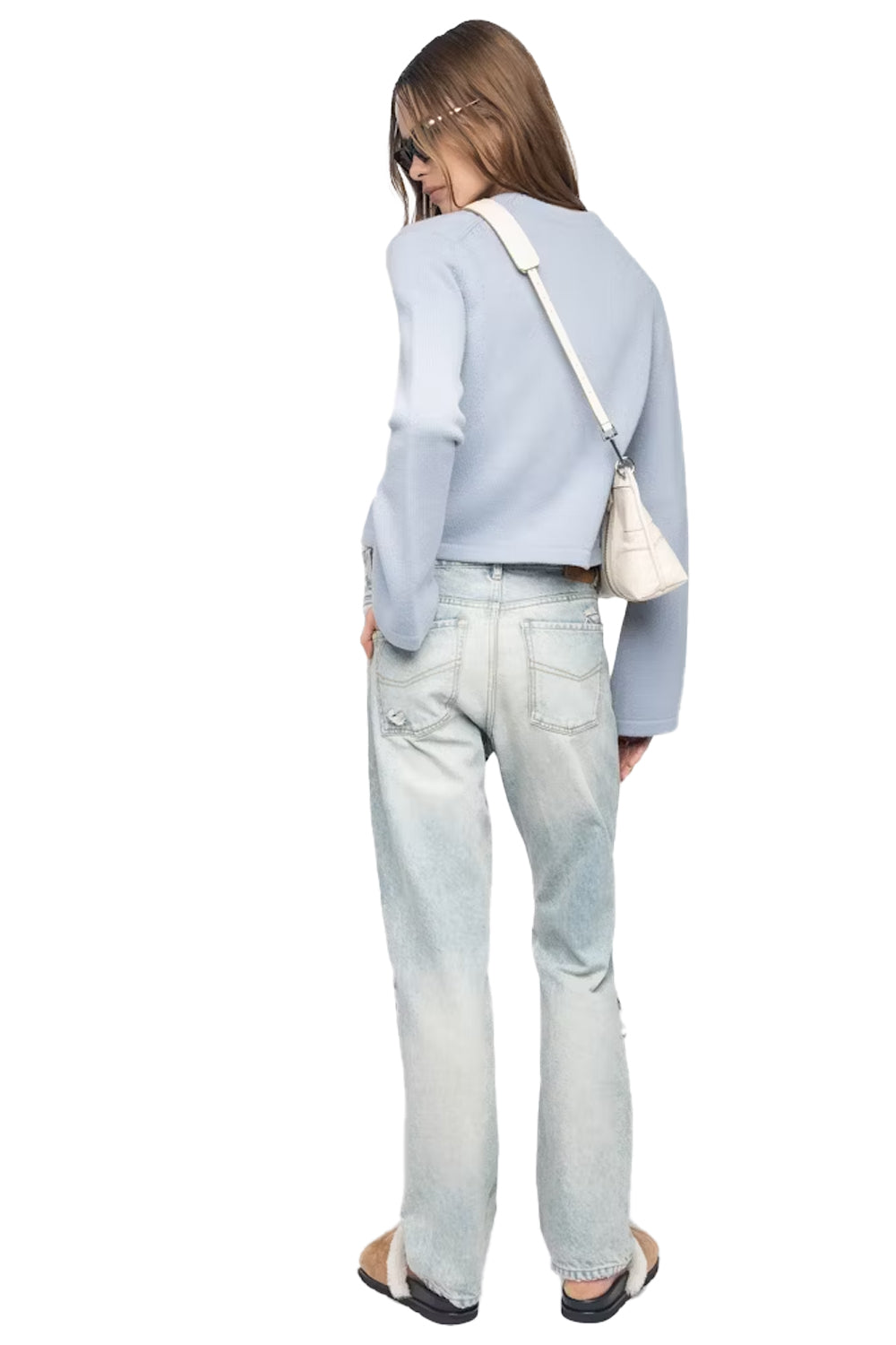 Nolly Cashmere Cardigan in Light Blue