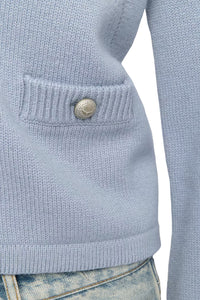 Nolly Cashmere Cardigan in Light Blue