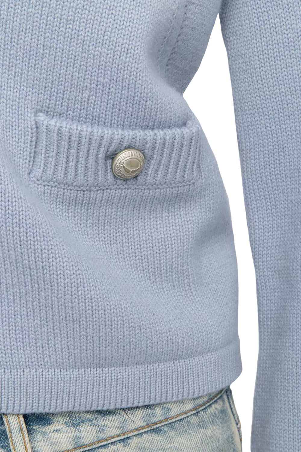 Nolly Cashmere Cardigan in Light Blue