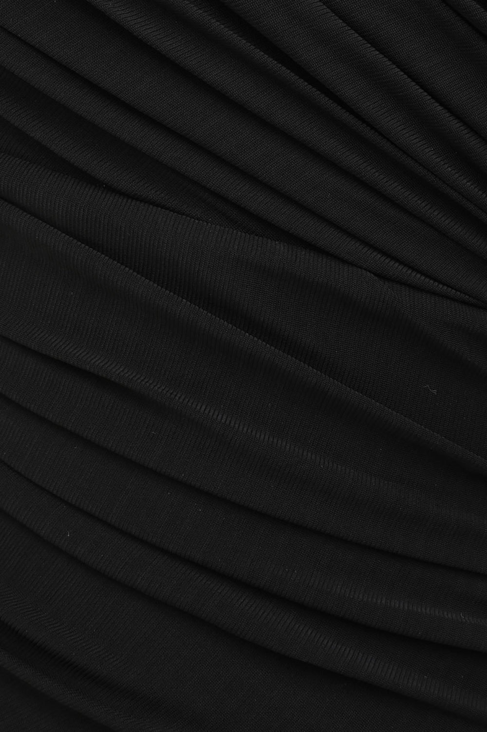 Illustration Gathered Dress in Black