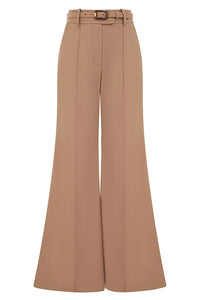 Hypnotic Stretch Wool Flare in Biscuit