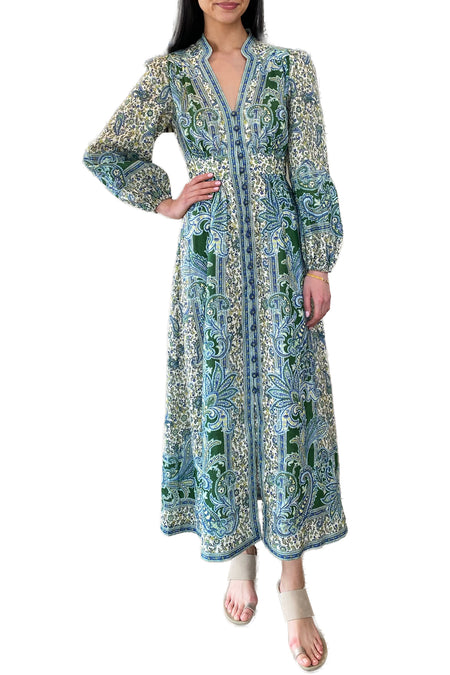 Silk Charmeuse Slit Detail Bias Midi Dress