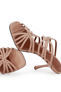 Aura Mule Sandal 85 in Peach