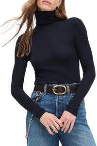 The Amelia Long Sleeve Top in Navy