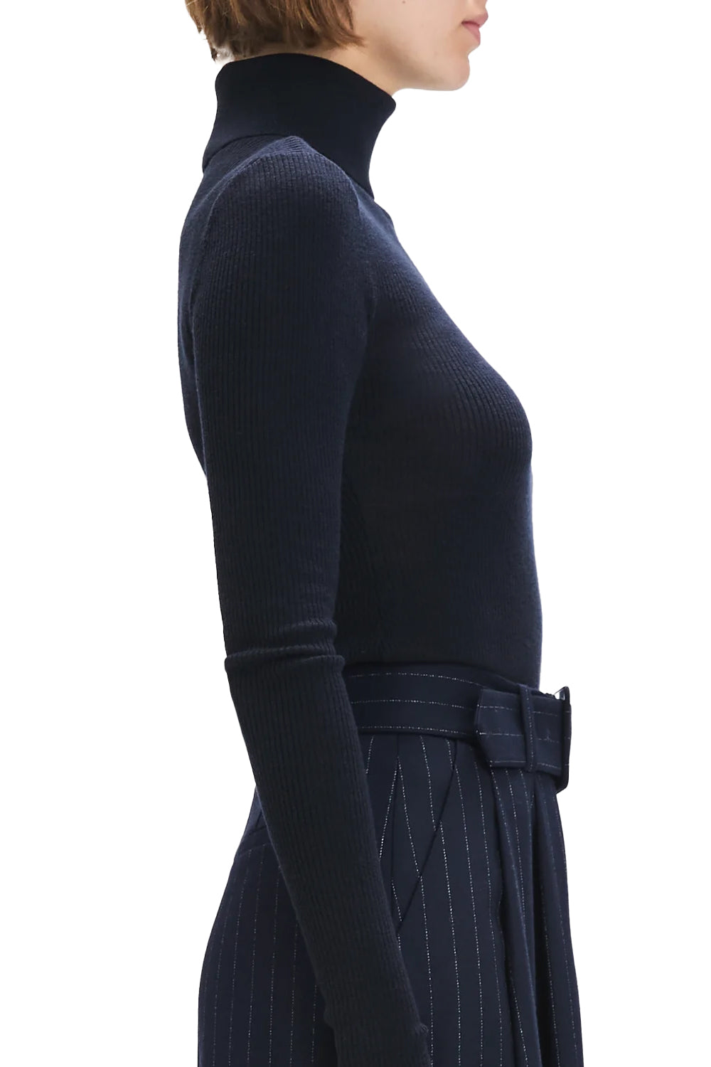 The Amelia Long Sleeve Top in Navy