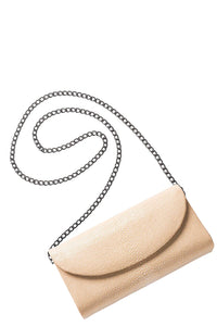 Baby Grande Clutch in White Coffee