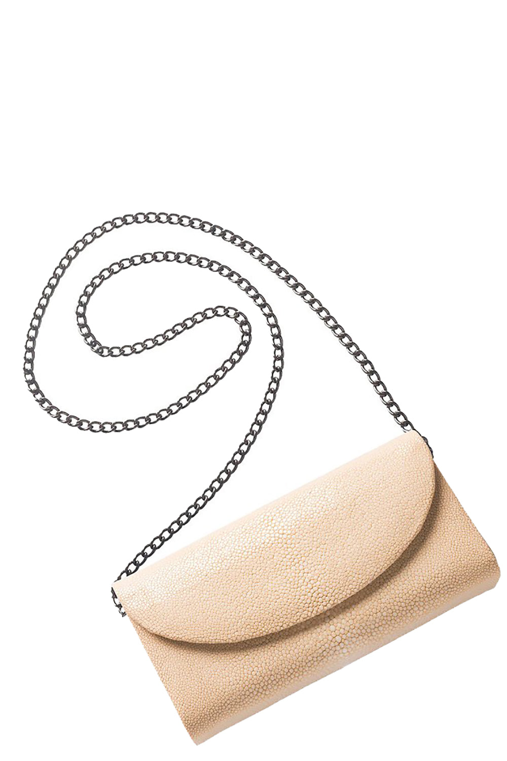 Baby Grande Clutch in White Coffee
