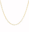 14K Yellow Gold Paperclip Chain 20