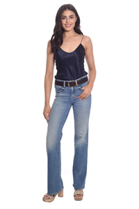 Nili Belt in Dark Brown with Antique Brass Buckle