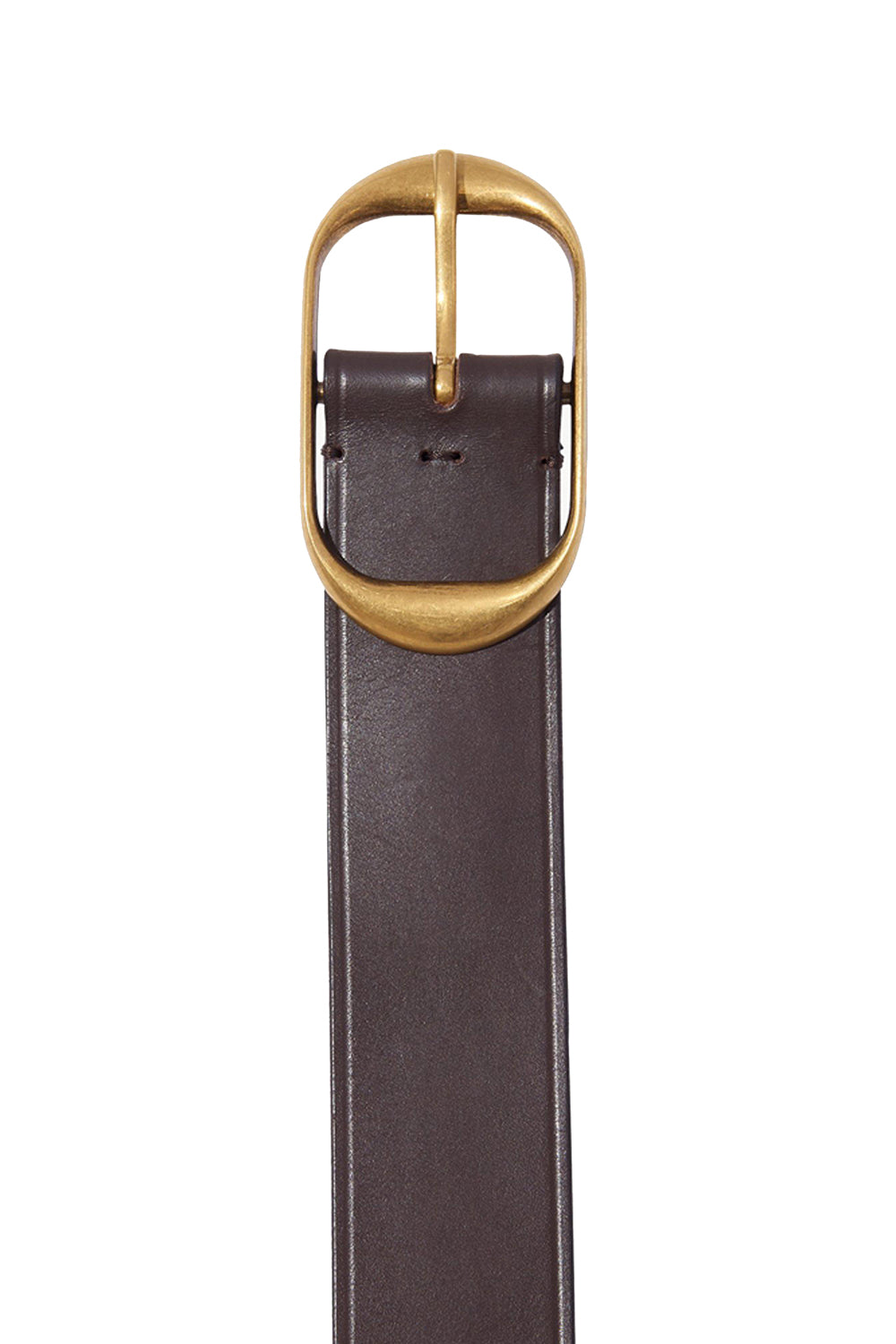 Nili Belt in Dark Brown with Antique Brass Buckle