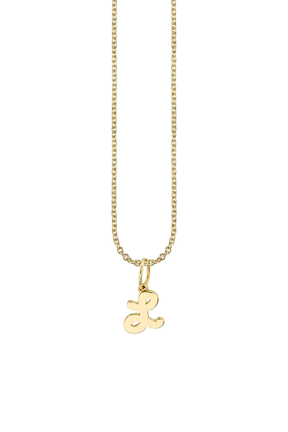 "L" Pure Gold Tiny Initial Necklace