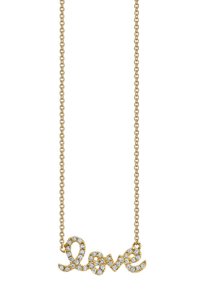 Small Gold & Diamond Love Necklace – Krista K Boutique