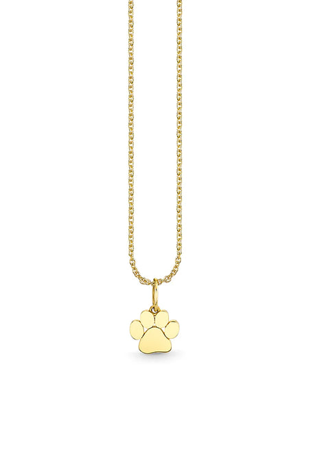 "C" Pure Gold Tiny Initial Necklace