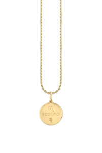 Yellow Gold Scorpio Zodiac Medallion Necklace