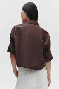 Next Ex Shirt in Delave Linen Chocolate
