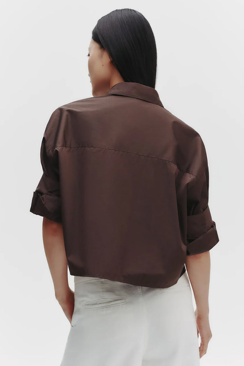Next Ex Shirt in Delave Linen Chocolate