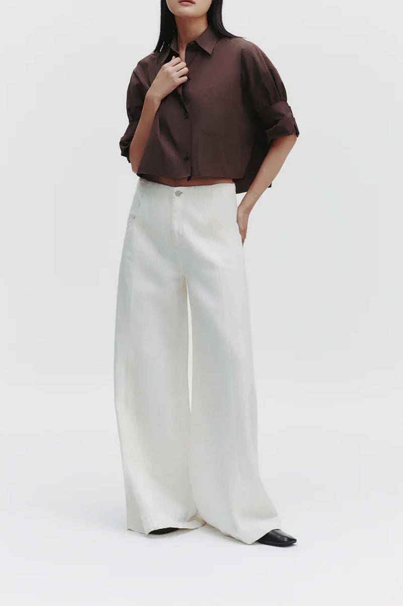 Next Ex Shirt in Delave Linen Chocolate