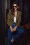 Wylla Blazer in Pine Multi Western Snake
