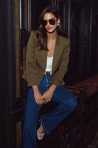 Wylla Blazer in Pine Multi Western Snake