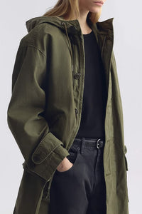 Delmar Cotton Parka in Dark Laurel