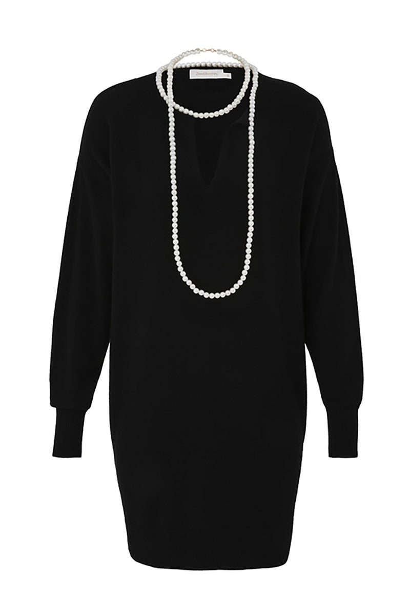 Crush Necklace Mini Dress in Black