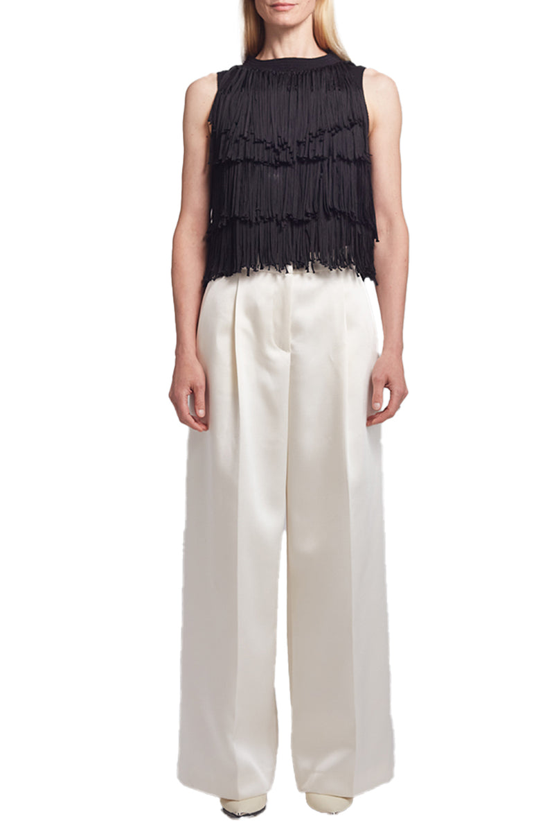 Bianca Fringe Top in Black