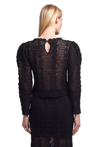 Celina Crochet Top in Black