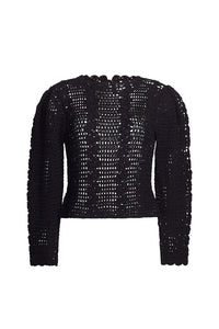 Celina Crochet Top in Black
