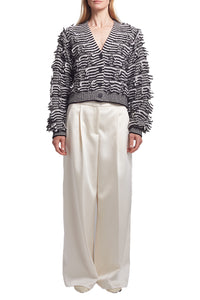 Luella Cardi in Ivory & Black Stripe