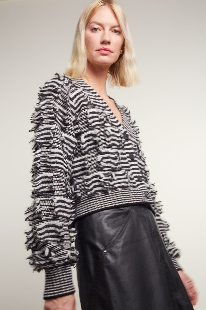Luella Cardi in Ivory & Black Stripe