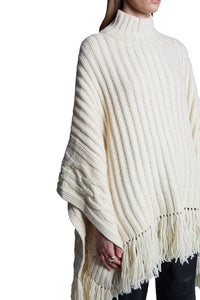 Hanni Poncho in Ivory