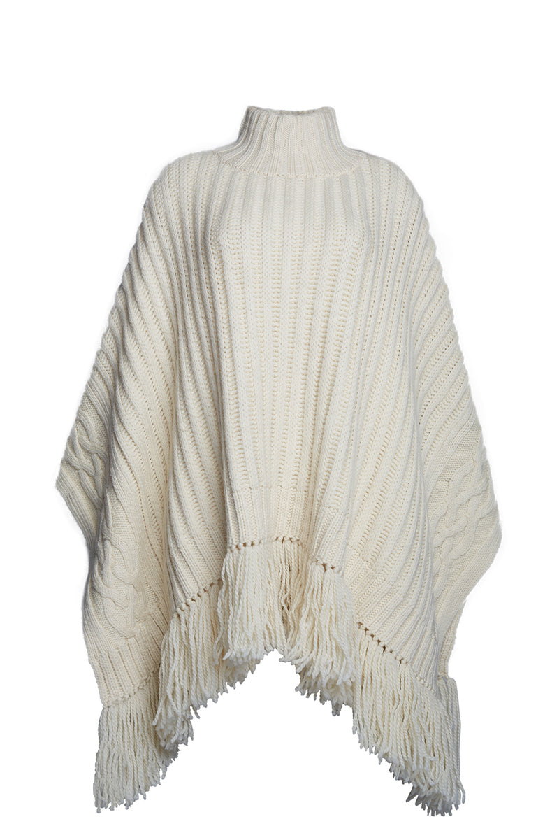 Hanni Poncho in Ivory