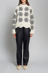 Sienna Sweater in Ivory Black Combo