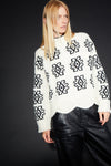 Sienna Sweater in Ivory Black Combo