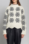 Sienna Sweater in Ivory Black Combo