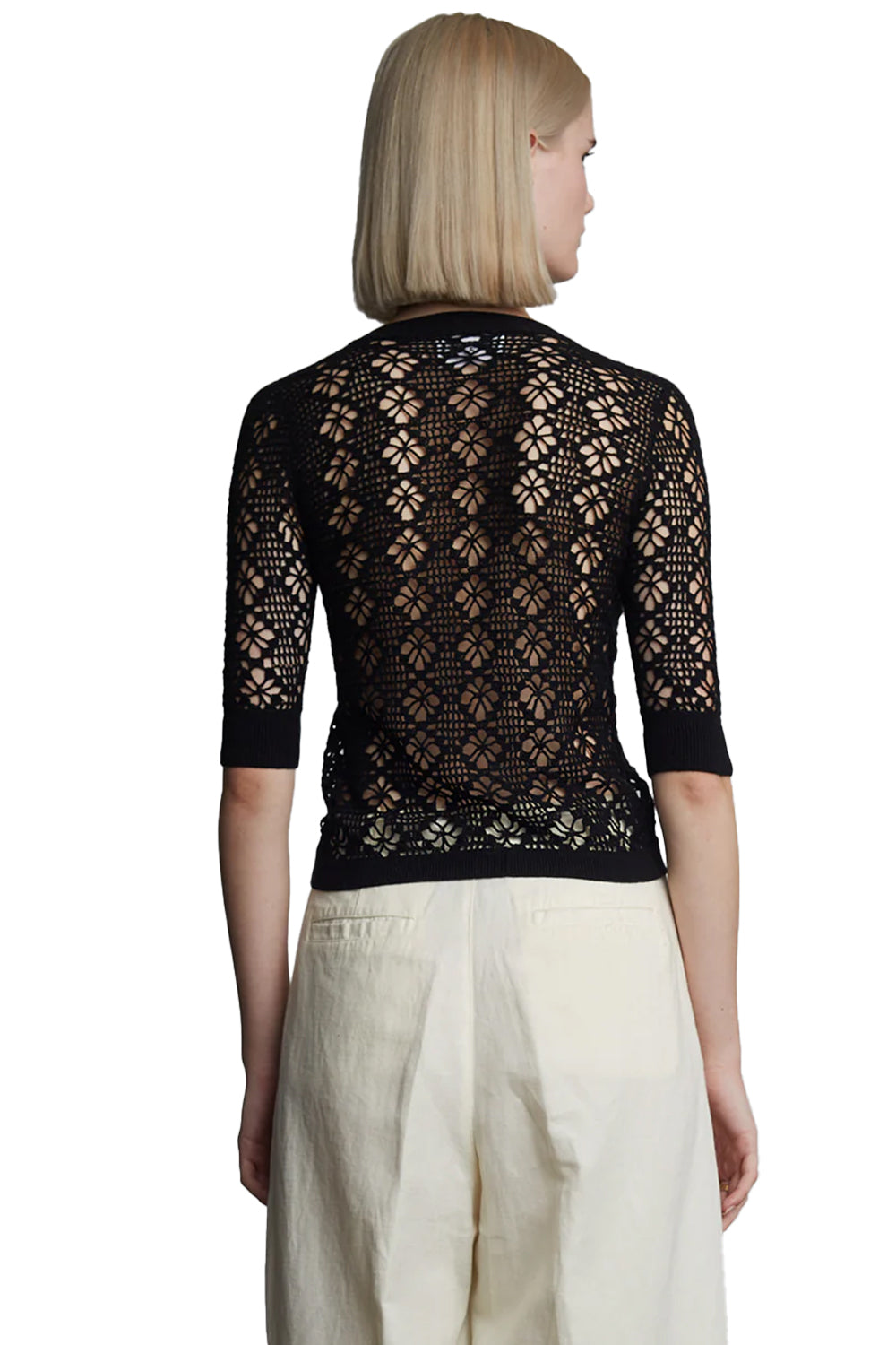 Ruby Crochet Cardi in Black