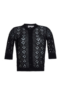 Ruby Crochet Cardi in Black