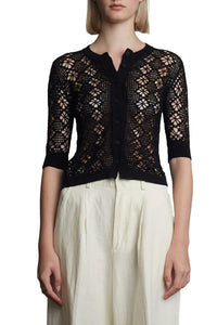 Ruby Crochet Cardi in Black