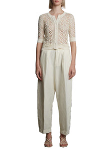 Ruby Crochet Cardi in Ivory