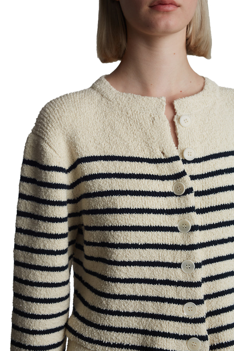 Faye Cardi in Ivory Navy Stripe