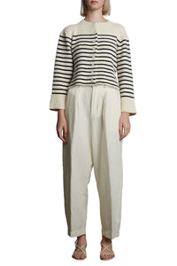 Faye Cardi in Ivory Navy Stripe