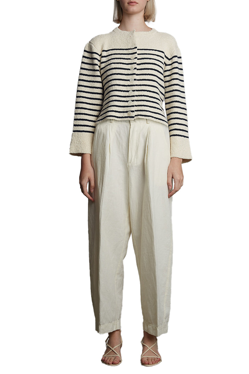 Faye Cardi in Ivory Navy Stripe