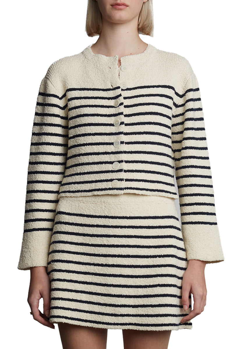 Faye Cardi in Ivory Navy Stripe