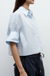 Next Ex Shirt in Superfine Cotton Baby Blue