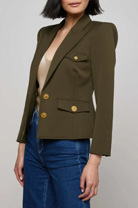 Wylla Blazer in Pine Multi Western Snake