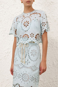 Awaken Embroidered Bodice in Mint