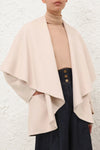 Rebellion Tie Neck Cape in Cream