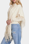 Cashmere Fringe Shawl in White