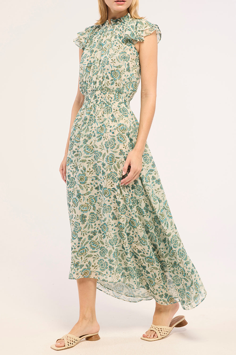 Mariposa Dress in Azure Flora